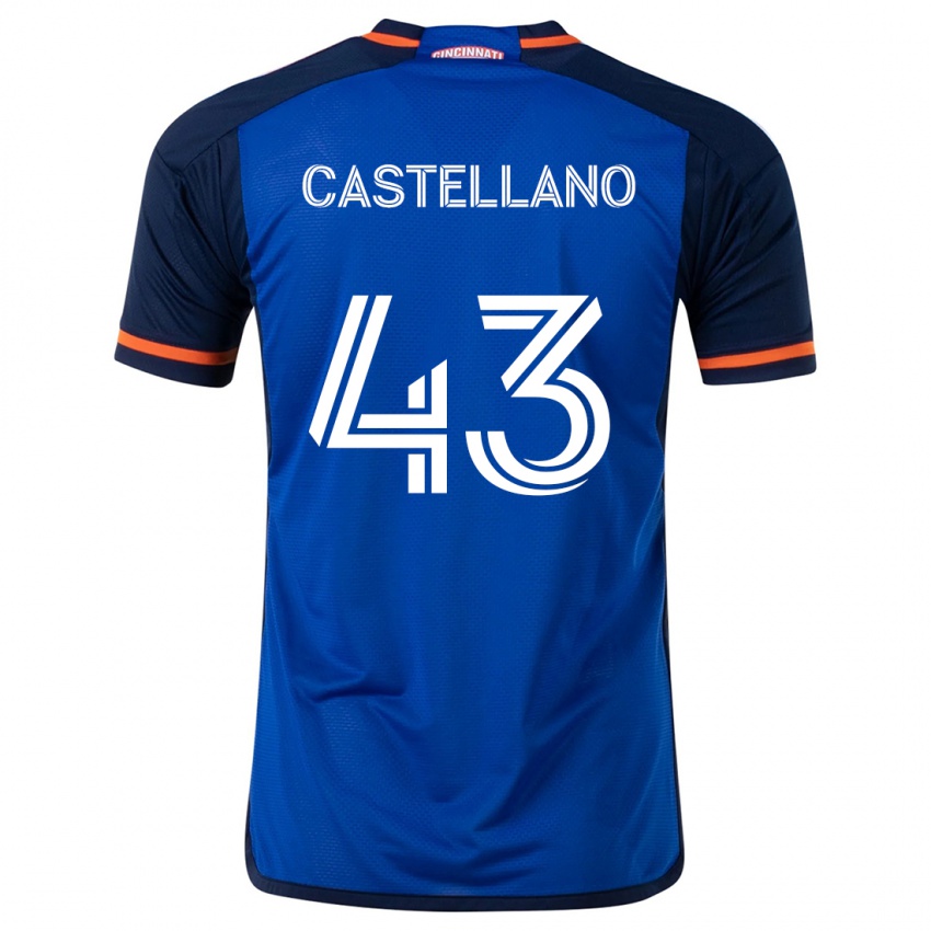 Kinderen Jesús Castellano #43 Blauw Wit Thuisshirt Thuistenue 2024/25 T-Shirt België