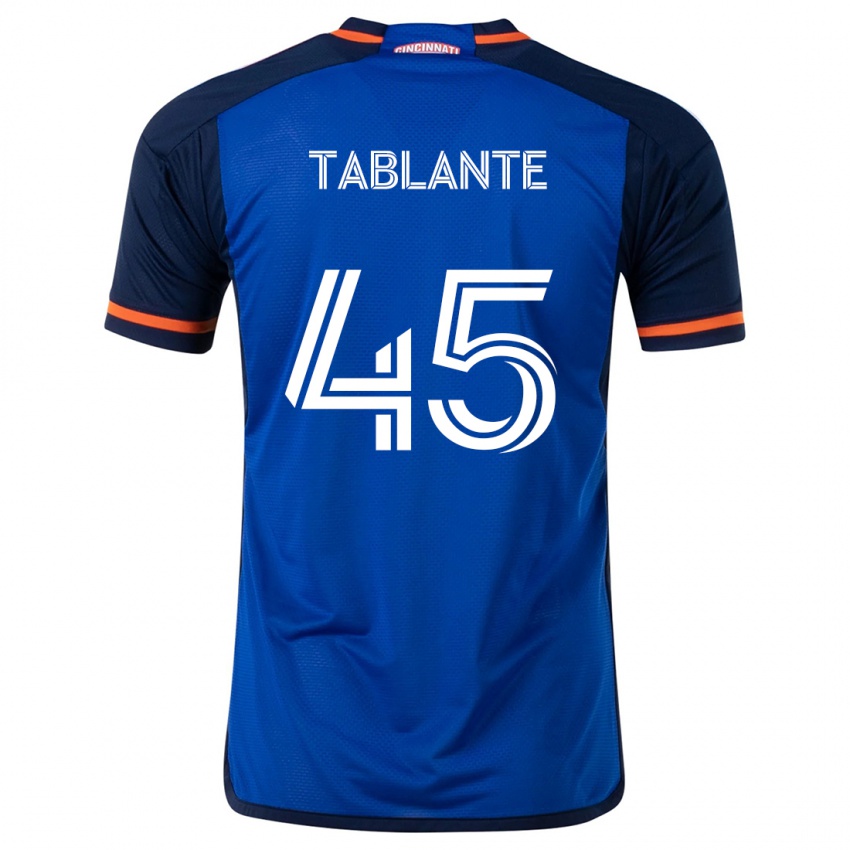 Enfant Maillot Moises Tablante #45 Bleu Blanc Tenues Domicile 2024/25 T-Shirt Belgique