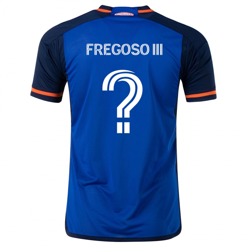 Enfant Maillot Arturo Fregoso Iii #0 Bleu Blanc Tenues Domicile 2024/25 T-Shirt Belgique