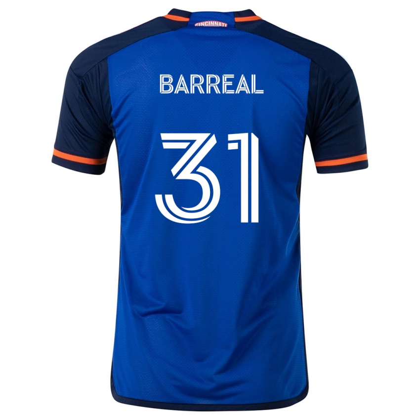 Enfant Maillot Álvaro Barreal #31 Bleu Blanc Tenues Domicile 2024/25 T-Shirt Belgique