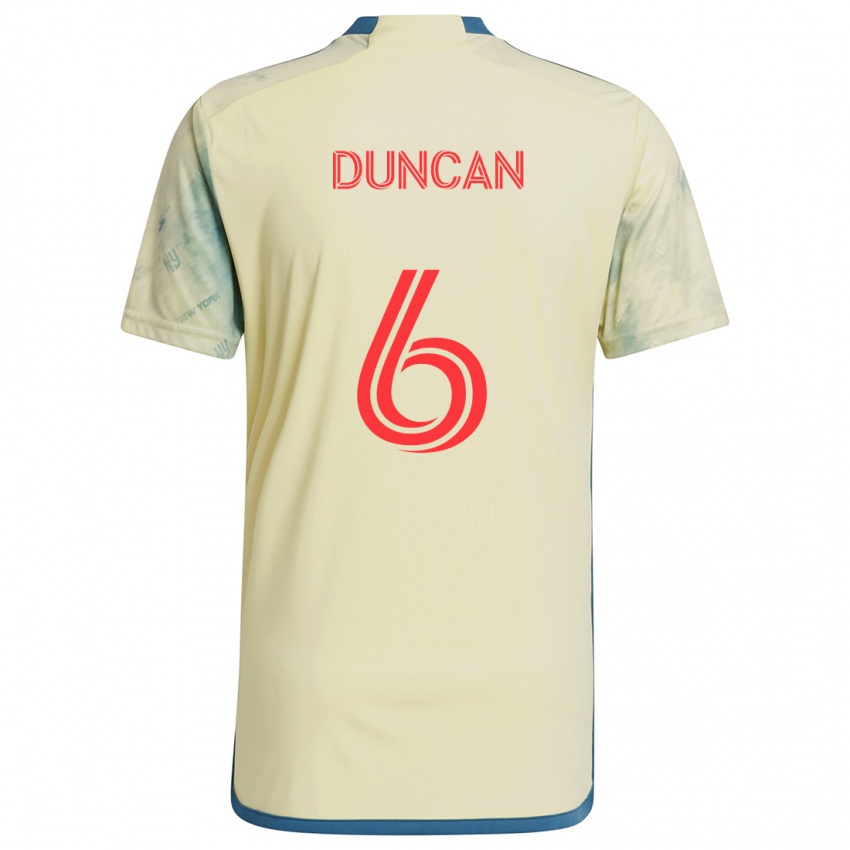 Kinderen Kyle Duncan #6 Geel Rood Blauw Thuisshirt Thuistenue 2024/25 T-Shirt België