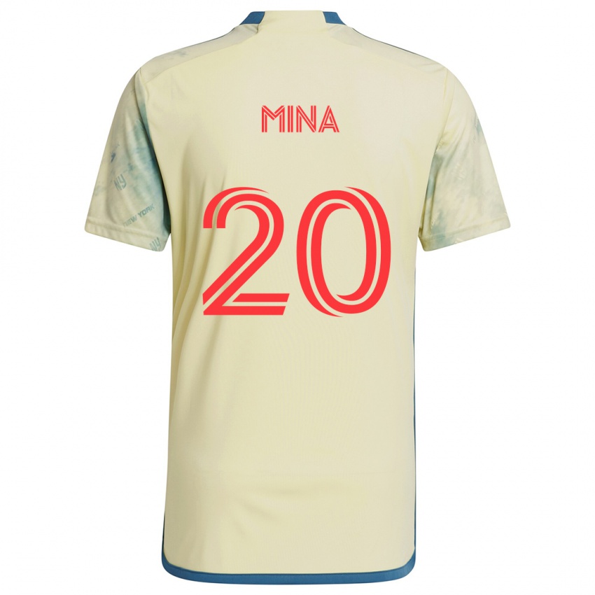 Kinder Juan Mina #20 Gelb Rot Blau Heimtrikot Trikot 2024/25 T-Shirt Belgien