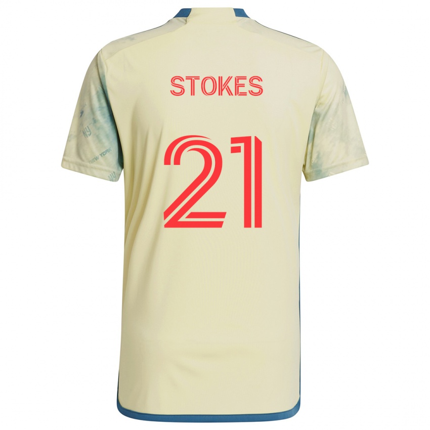 Kinderen Aidan Stokes #21 Geel Rood Blauw Thuisshirt Thuistenue 2024/25 T-Shirt België