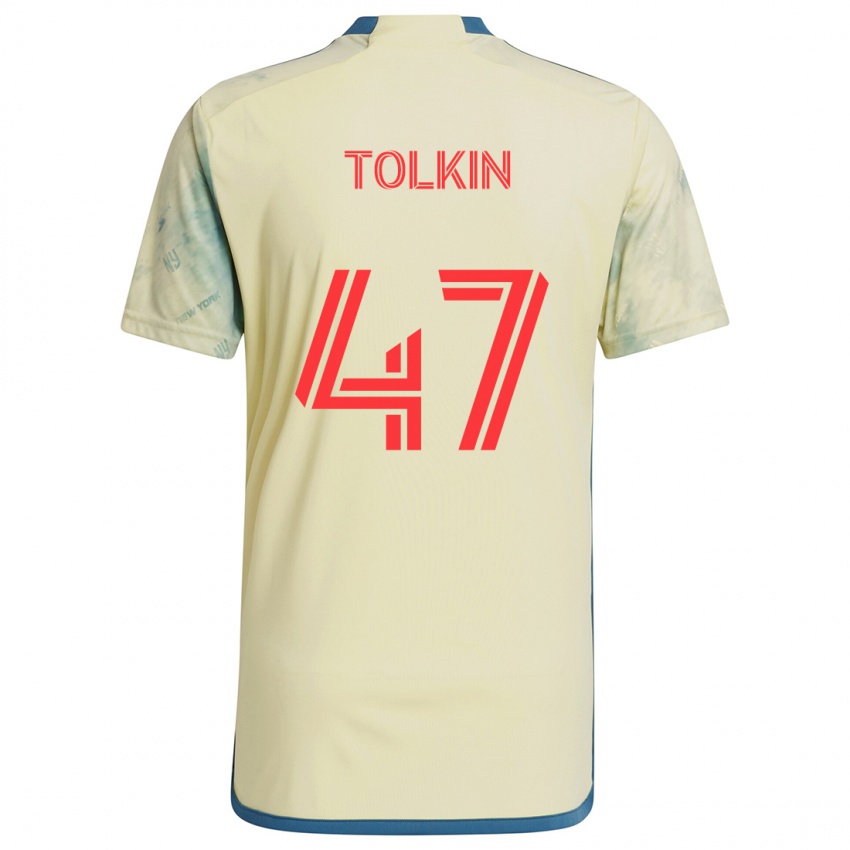 Kinderen John Tolkin #47 Geel Rood Blauw Thuisshirt Thuistenue 2024/25 T-Shirt België