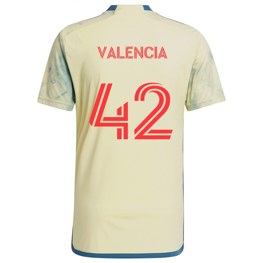 Kinderen Omar Valencia #42 Geel Rood Blauw Thuisshirt Thuistenue 2024/25 T-Shirt België