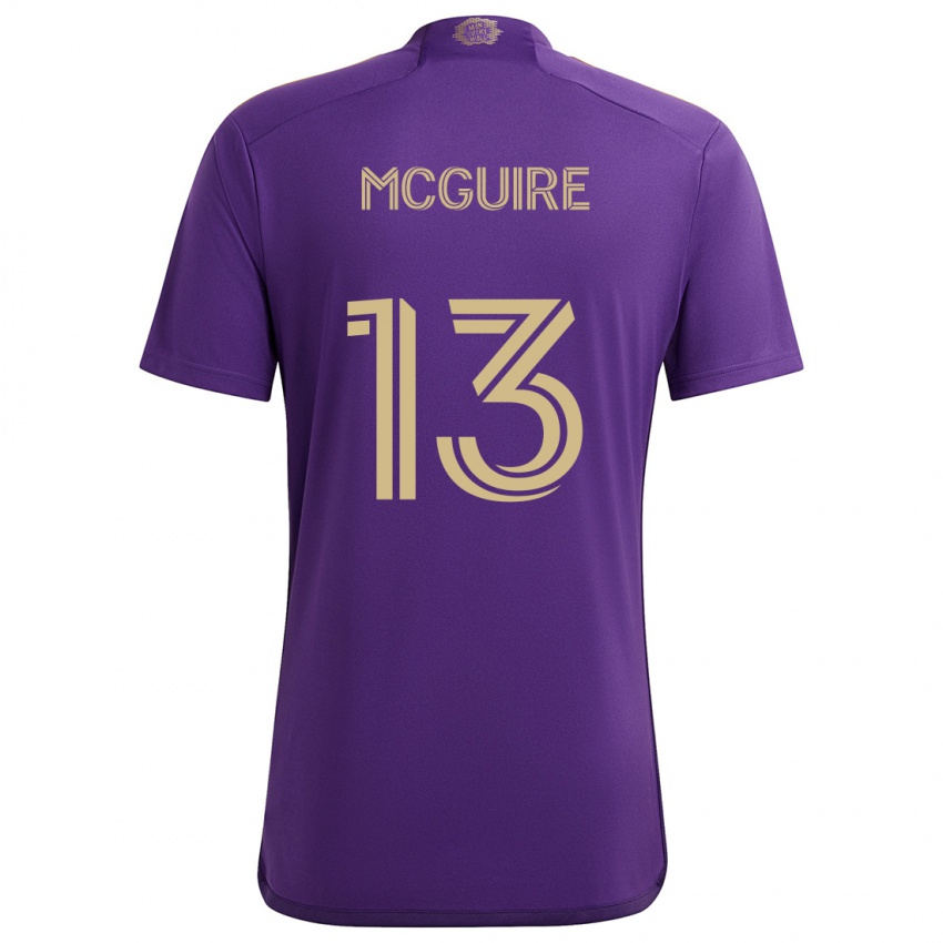 Enfant Maillot Duncan Mcguire #13 Violet Jaune Tenues Domicile 2024/25 T-Shirt Belgique