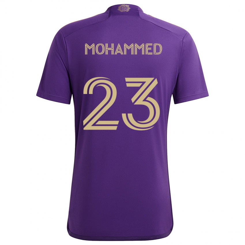 Kinder Shak Mohammed #23 Lila Gelb Heimtrikot Trikot 2024/25 T-Shirt Belgien