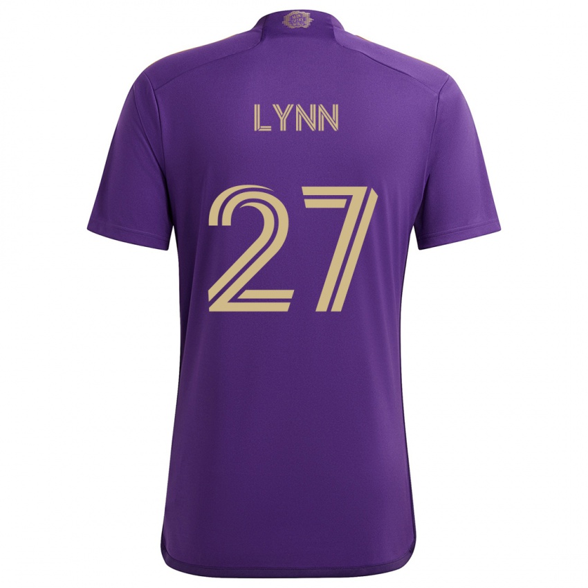 Kinderen Jack Lynn #27 Paars Geel Thuisshirt Thuistenue 2024/25 T-Shirt België