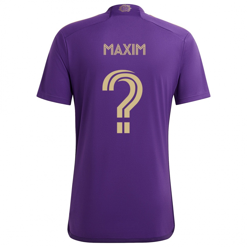 Kinderen Luca Maxim #0 Paars Geel Thuisshirt Thuistenue 2024/25 T-Shirt België