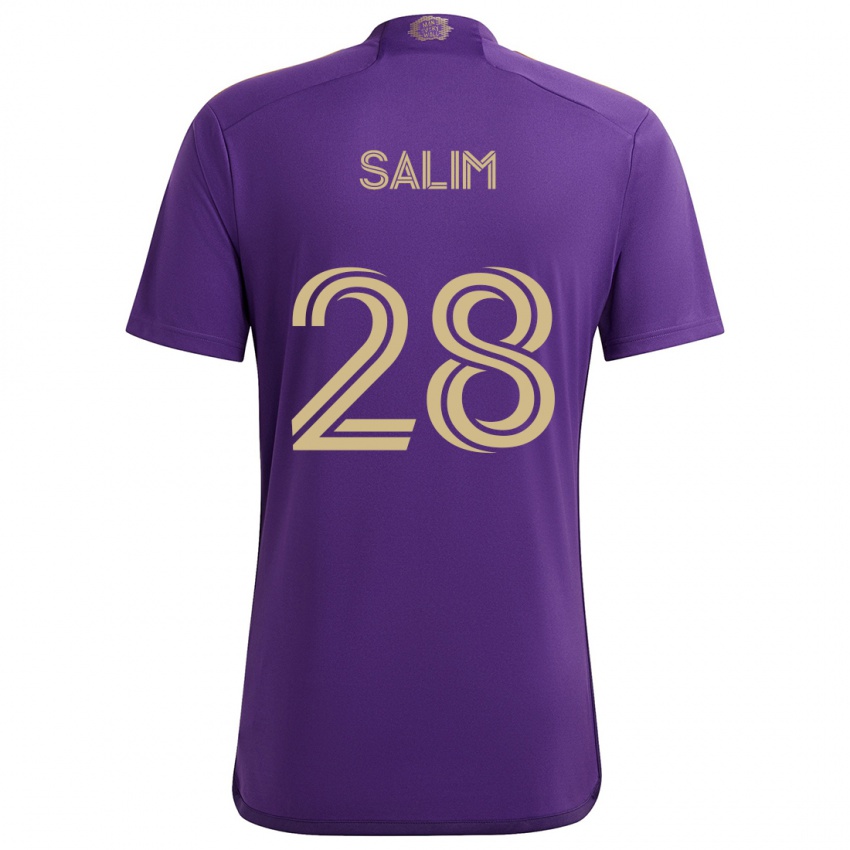 Kinderen Abdi Salim #28 Paars Geel Thuisshirt Thuistenue 2024/25 T-Shirt België