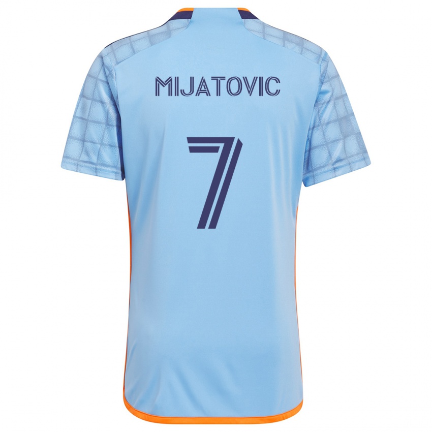 Kinderen Jovan Mijatovic #7 Blauw Oranje Thuisshirt Thuistenue 2024/25 T-Shirt België