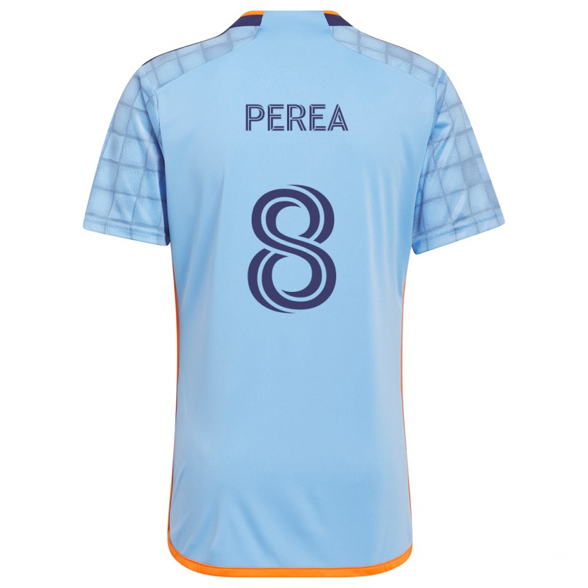 Kinderen Andrés Perea #8 Blauw Oranje Thuisshirt Thuistenue 2024/25 T-Shirt België