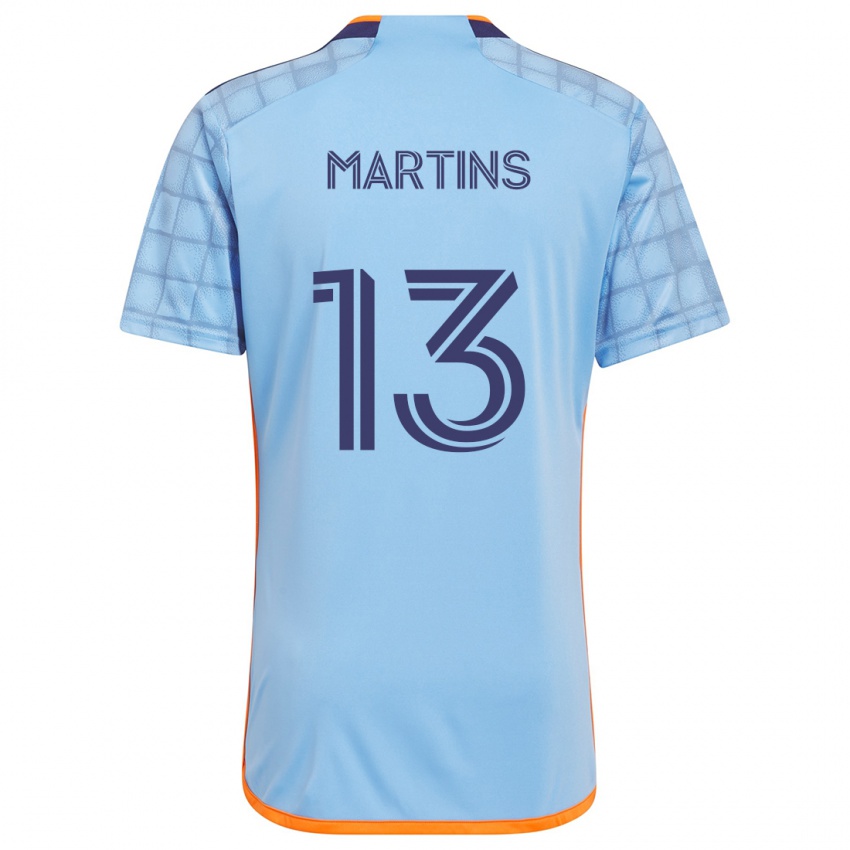 Kinderen Thiago Martins #13 Blauw Oranje Thuisshirt Thuistenue 2024/25 T-Shirt België