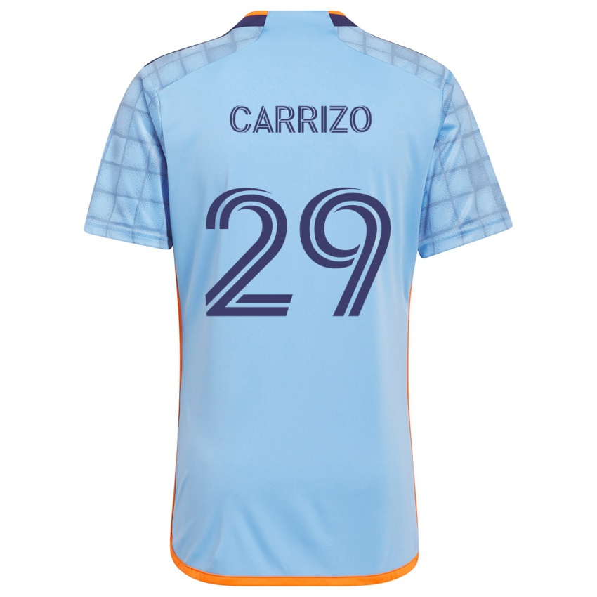 Kinderen Máximo Carrizo #29 Blauw Oranje Thuisshirt Thuistenue 2024/25 T-Shirt België