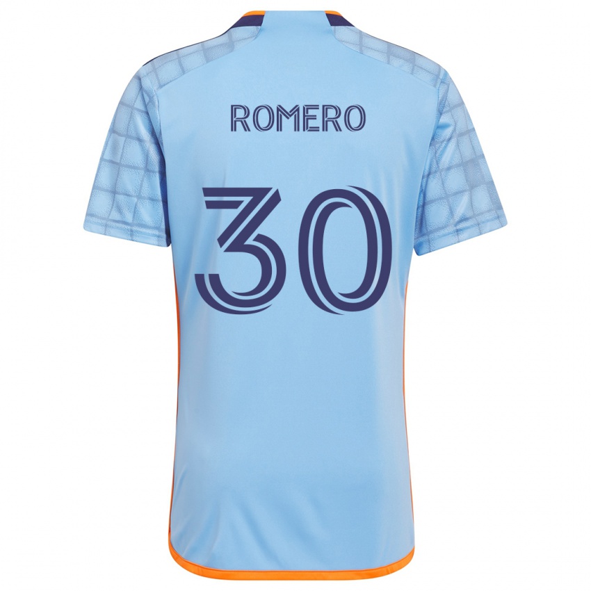 Kinderen Tomás Romero #30 Blauw Oranje Thuisshirt Thuistenue 2024/25 T-Shirt België