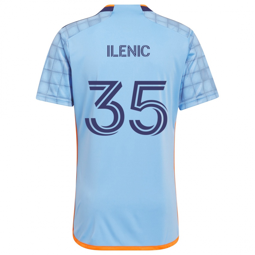 Kinderen Mitja Ilenic #35 Blauw Oranje Thuisshirt Thuistenue 2024/25 T-Shirt België