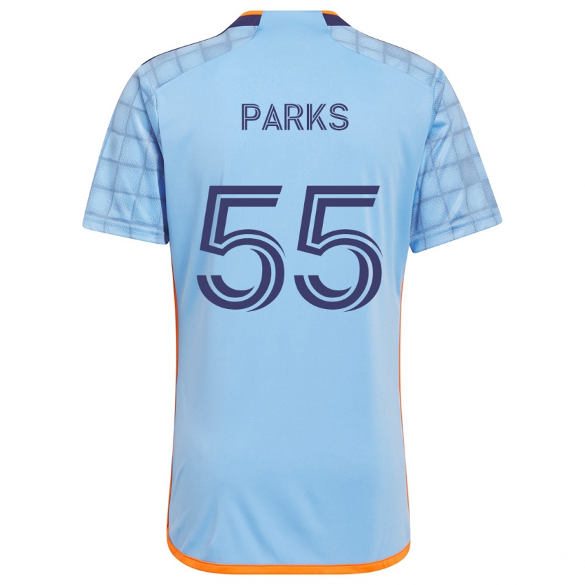 Kinderen Keaton Parks #55 Blauw Oranje Thuisshirt Thuistenue 2024/25 T-Shirt België