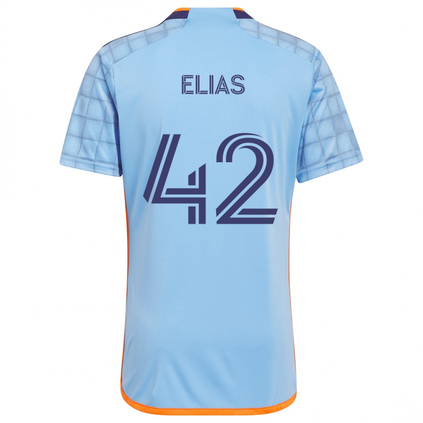 Kinderen Piero Elias #42 Blauw Oranje Thuisshirt Thuistenue 2024/25 T-Shirt België