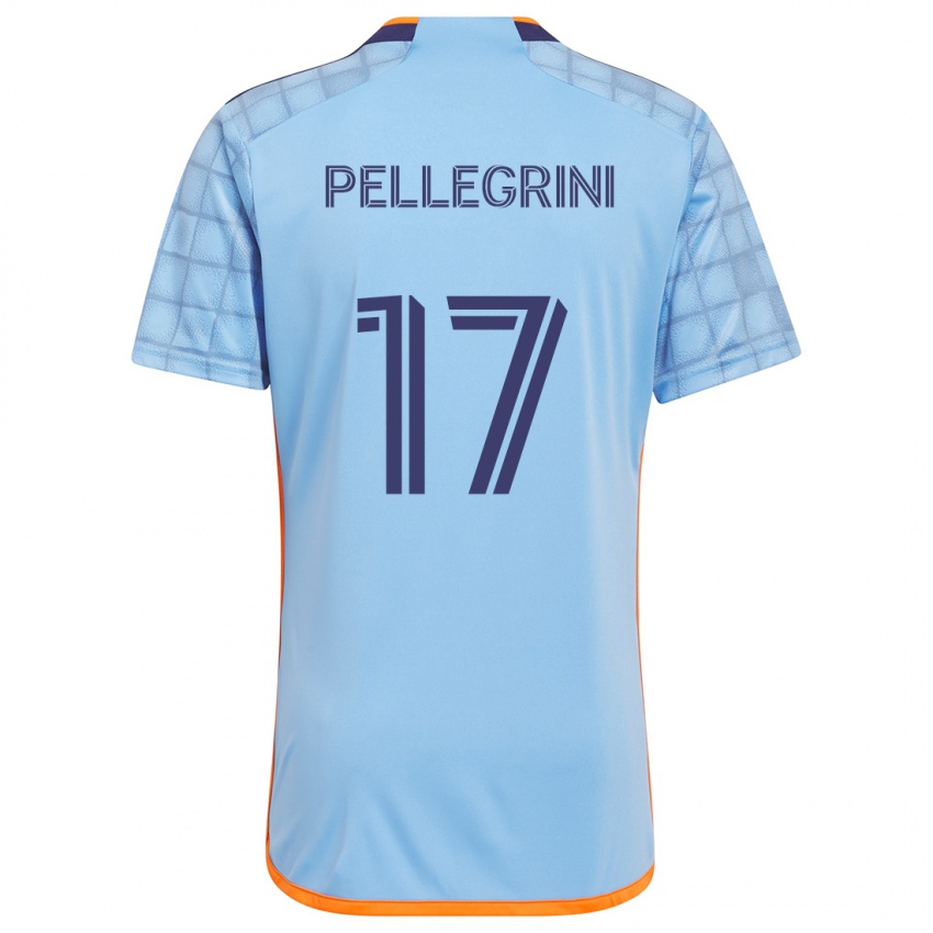 Kinderen Matías Pellegrini #17 Blauw Oranje Thuisshirt Thuistenue 2024/25 T-Shirt België