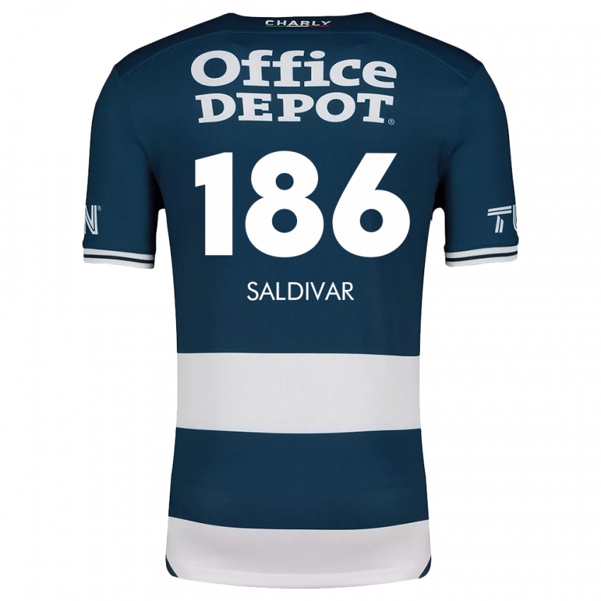 Kinder José Saldívar #186 Blau Weiss Heimtrikot Trikot 2024/25 T-Shirt Belgien