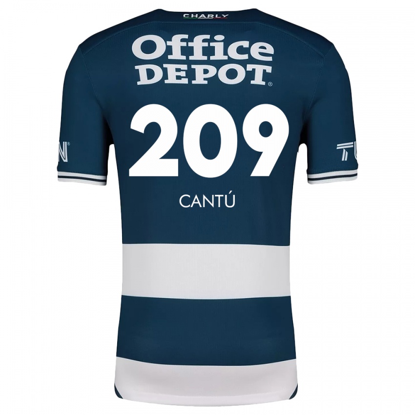 Enfant Maillot Juan Cantú #209 Bleu Blanc Tenues Domicile 2024/25 T-Shirt Belgique