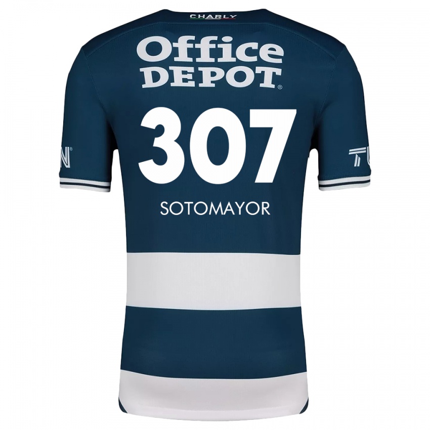 Enfant Maillot Jacob Sotomayor #307 Bleu Blanc Tenues Domicile 2024/25 T-Shirt Belgique