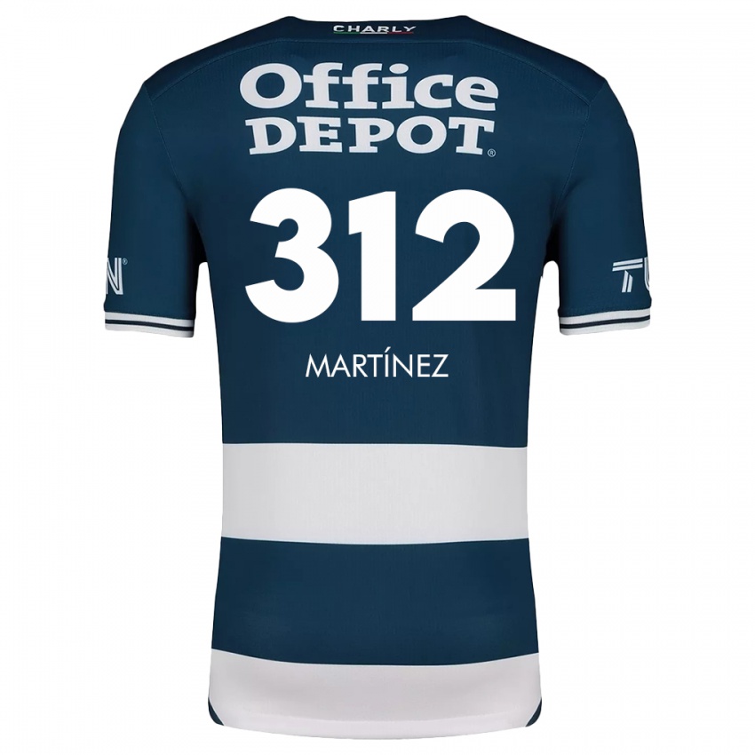 Enfant Maillot Ulises Martínez #312 Bleu Blanc Tenues Domicile 2024/25 T-Shirt Belgique