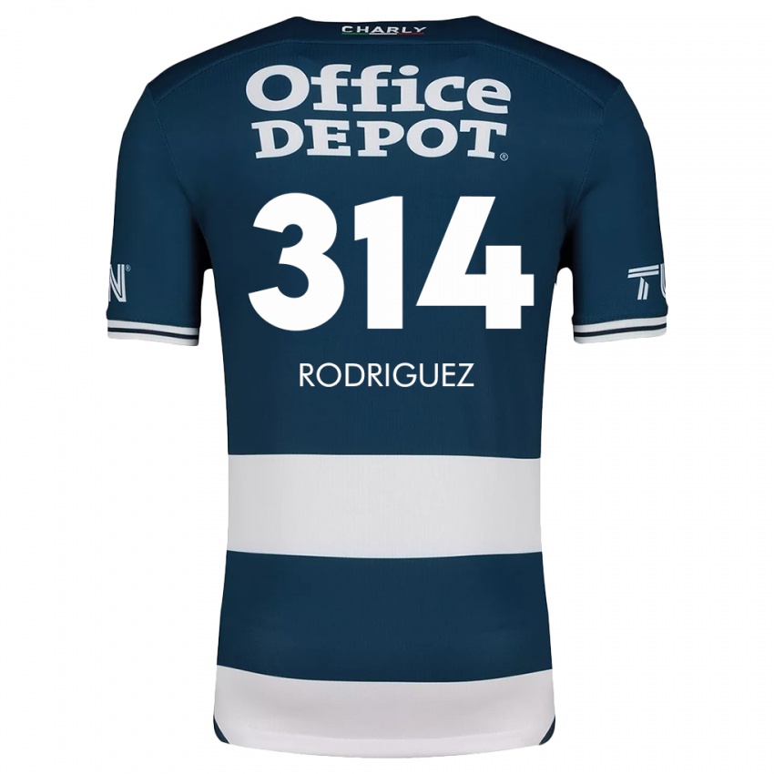 Enfant Maillot Alan Rodríguez #314 Bleu Blanc Tenues Domicile 2024/25 T-Shirt Belgique