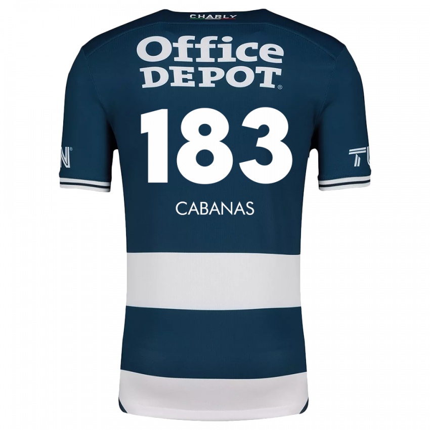 Enfant Maillot Mauricio Cabañas #183 Bleu Blanc Tenues Domicile 2024/25 T-Shirt Belgique