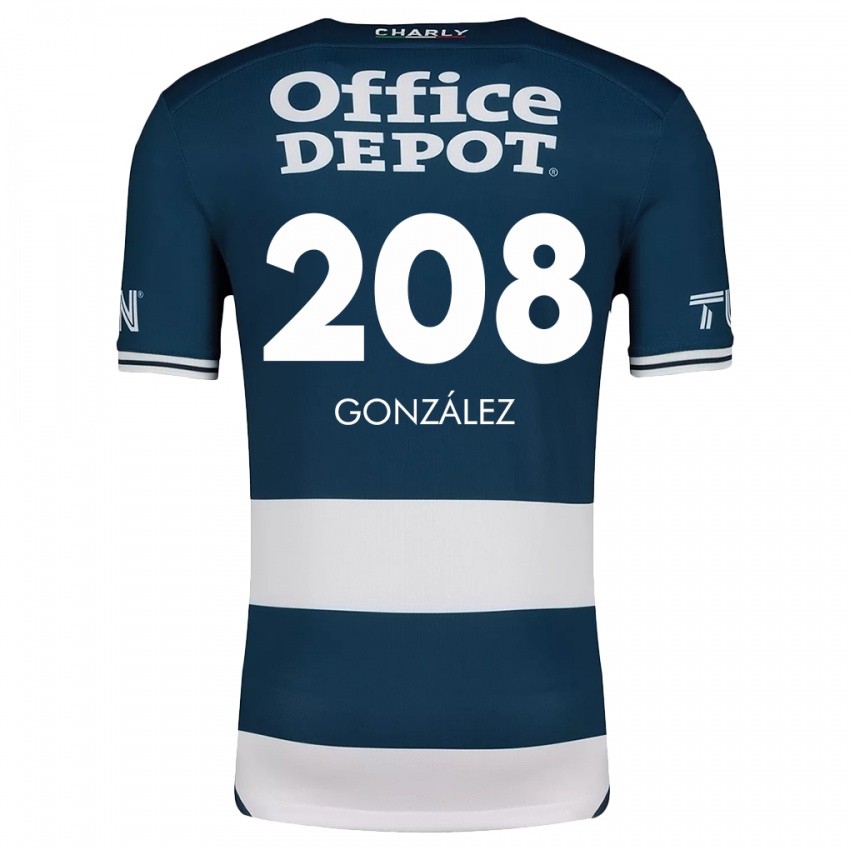 Enfant Maillot Osvaldo González #208 Bleu Blanc Tenues Domicile 2024/25 T-Shirt Belgique