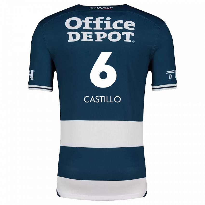 Kinderen Byron Castillo #6 Blauw Wit Thuisshirt Thuistenue 2024/25 T-Shirt België