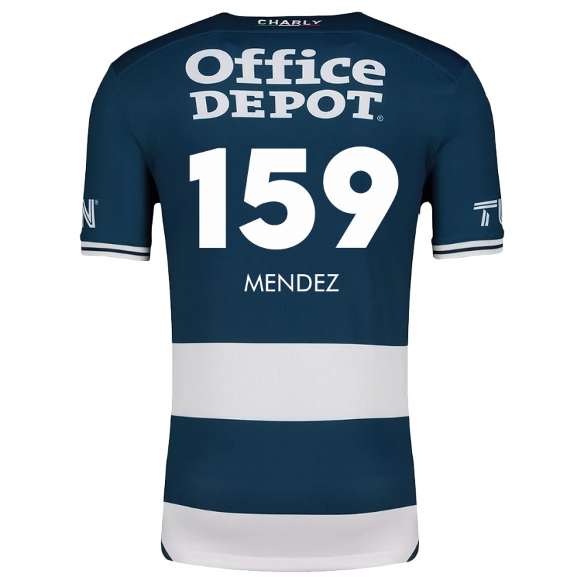 Kinderen Daniel Méndez #159 Blauw Wit Thuisshirt Thuistenue 2024/25 T-Shirt België