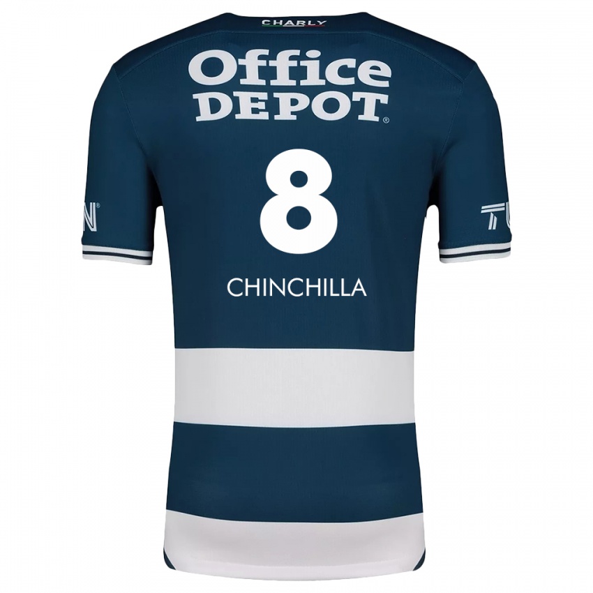 Kinderen Priscila Chinchilla #8 Blauw Wit Thuisshirt Thuistenue 2024/25 T-Shirt België