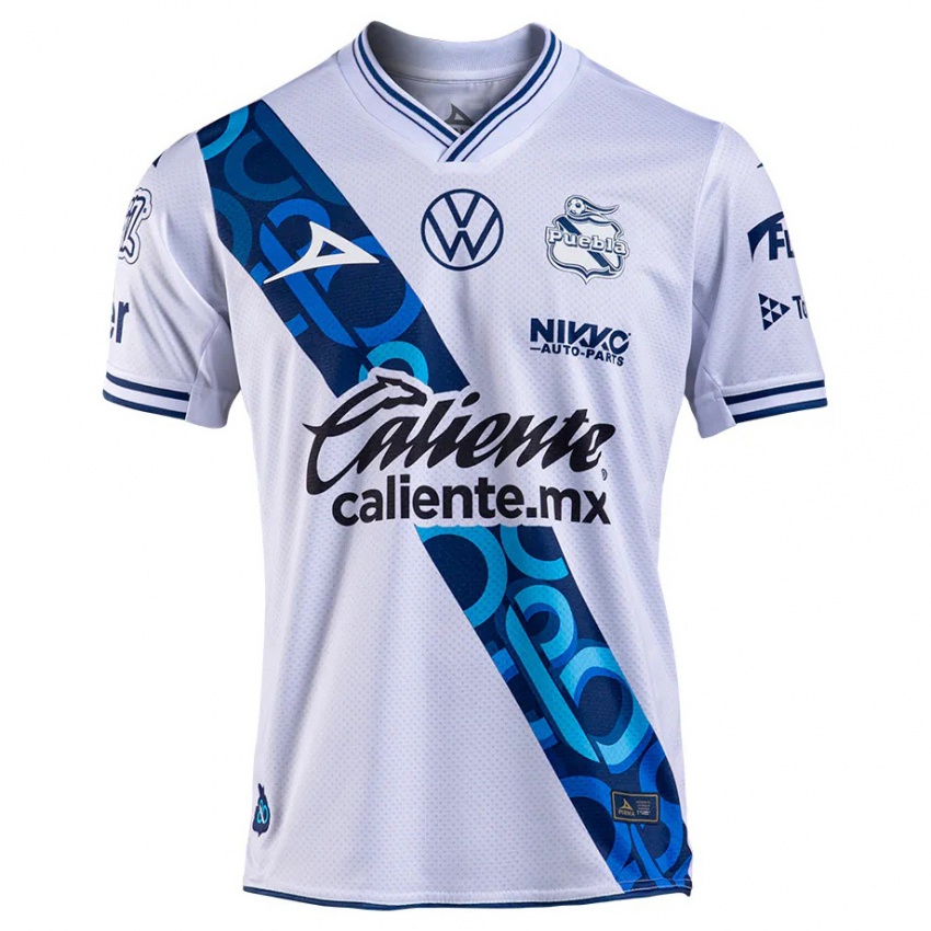 Kinderen José Pachuca #204 Wit Marineblauw Thuisshirt Thuistenue 2024/25 T-Shirt België