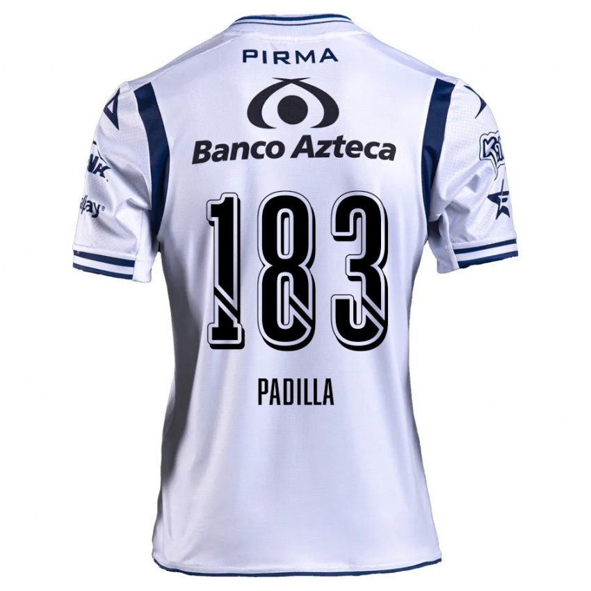 Enfant Maillot Donovan Padilla #183 Blanc Bleu Marine Tenues Domicile 2024/25 T-Shirt Belgique