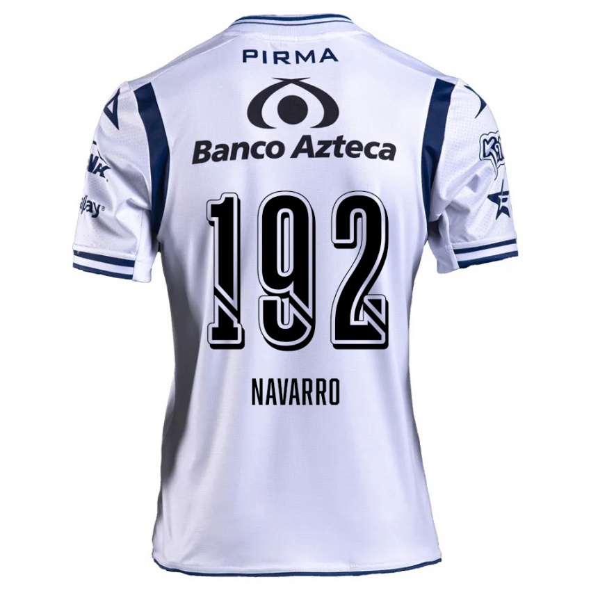 Kinderen Eduardo Navarro #192 Wit Marineblauw Thuisshirt Thuistenue 2024/25 T-Shirt België