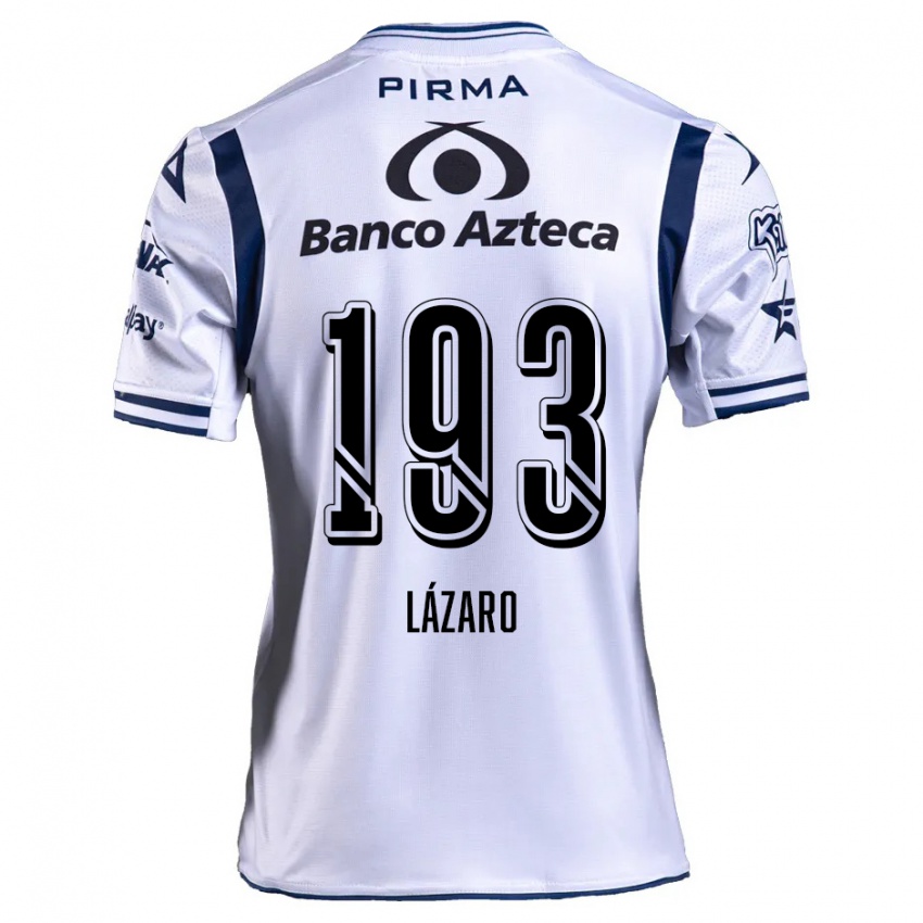 Enfant Maillot Juan Lázaro #193 Blanc Bleu Marine Tenues Domicile 2024/25 T-Shirt Belgique