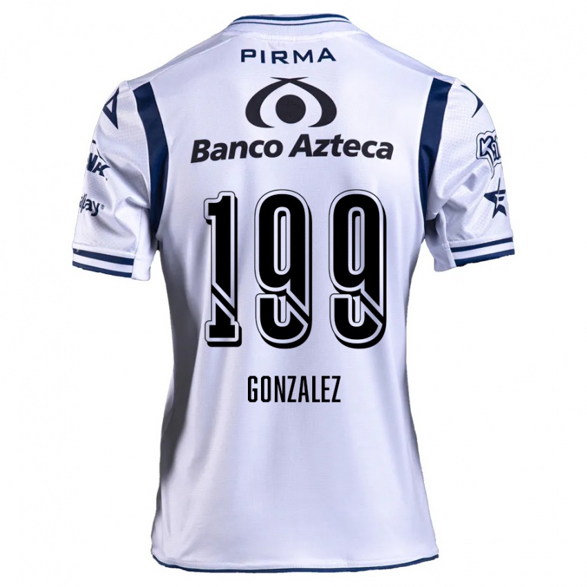 Enfant Maillot Samuel González #199 Blanc Bleu Marine Tenues Domicile 2024/25 T-Shirt Belgique