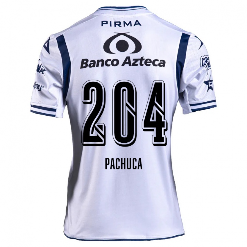 Kinderen José Pachuca #204 Wit Marineblauw Thuisshirt Thuistenue 2024/25 T-Shirt België