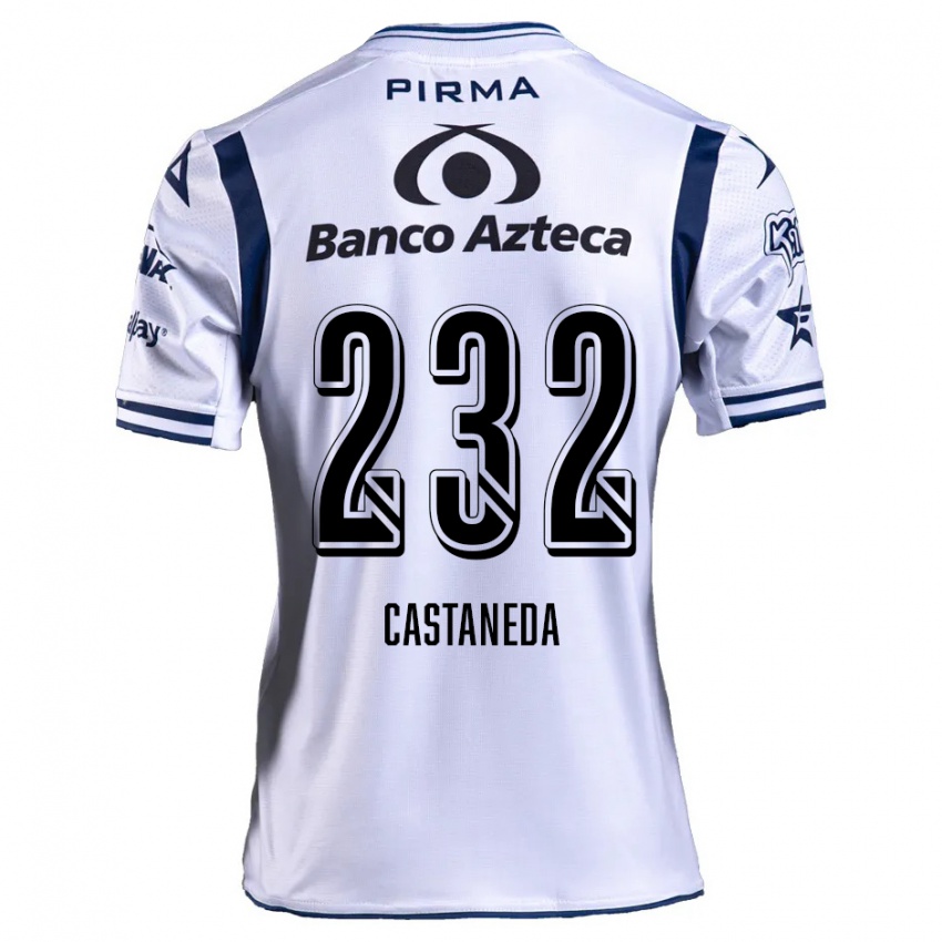 Kinderen Ángel Castañeda #232 Wit Marineblauw Thuisshirt Thuistenue 2024/25 T-Shirt België