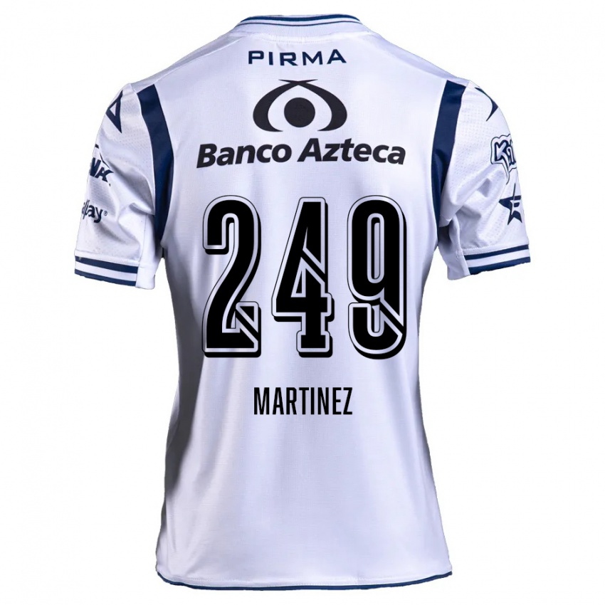 Enfant Maillot Juan Martínez #249 Blanc Bleu Marine Tenues Domicile 2024/25 T-Shirt Belgique