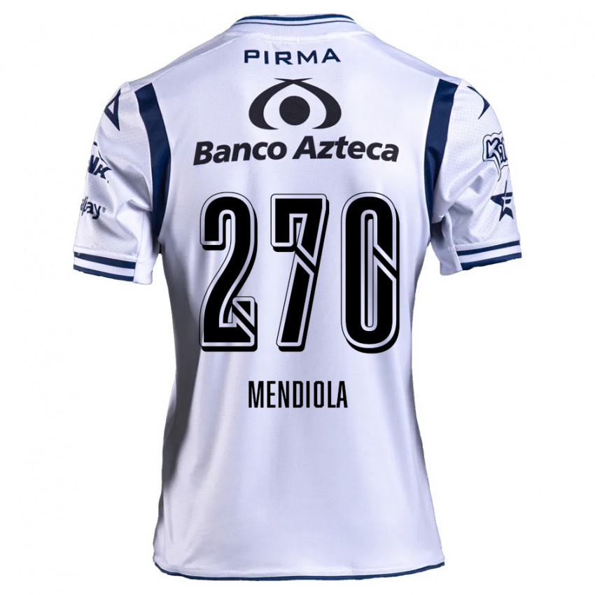 Kinderen Carlos Mendiola #270 Wit Marineblauw Thuisshirt Thuistenue 2024/25 T-Shirt België