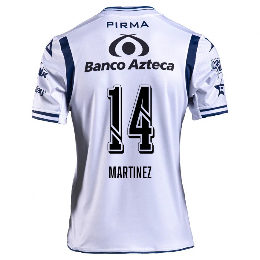 Kinderen Samantha Martínez #14 Wit Marineblauw Thuisshirt Thuistenue 2024/25 T-Shirt België