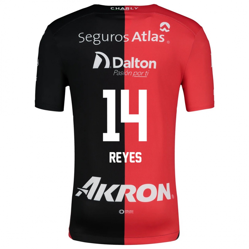 Kinderen Luis Reyes #14 Rood Zwart Thuisshirt Thuistenue 2024/25 T-Shirt België