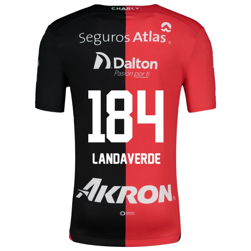 Kinder Antero Landaverde #184 Rot Schwarz Heimtrikot Trikot 2024/25 T-Shirt Belgien