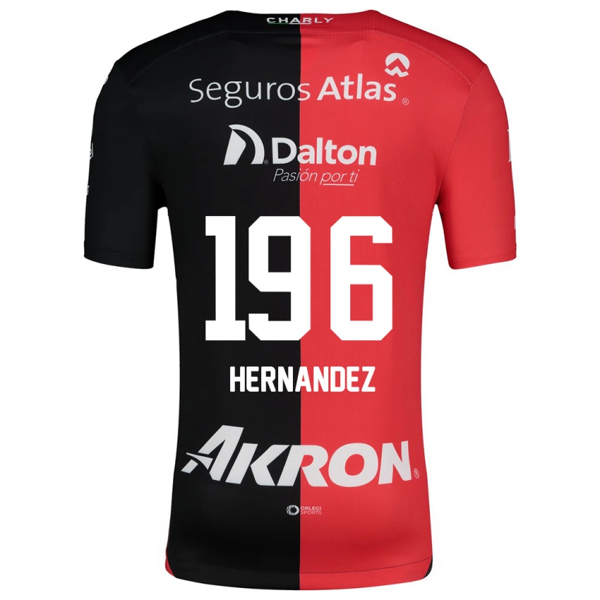 Enfant Maillot Miguel Hernández #196 Rouge Noir Tenues Domicile 2024/25 T-Shirt Belgique