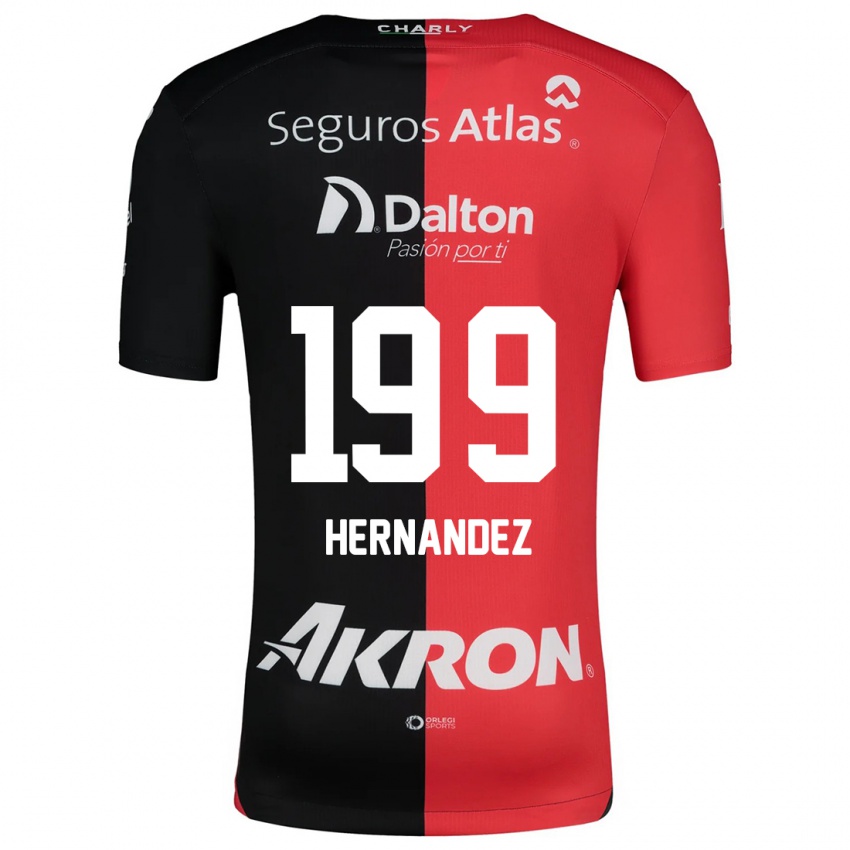 Kinderen Sergio Hernández #199 Rood Zwart Thuisshirt Thuistenue 2024/25 T-Shirt België