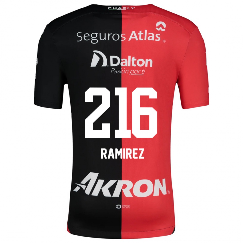 Kinderen Paulo Ramírez #216 Rood Zwart Thuisshirt Thuistenue 2024/25 T-Shirt België