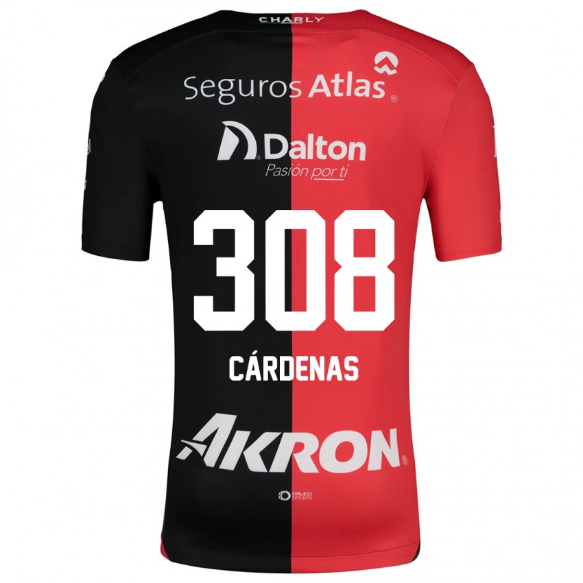 Kinderen Rodrigo Cárdenas #308 Rood Zwart Thuisshirt Thuistenue 2024/25 T-Shirt België