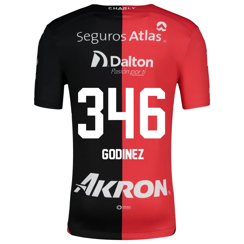 Kinderen Olmo Godínez #346 Rood Zwart Thuisshirt Thuistenue 2024/25 T-Shirt België